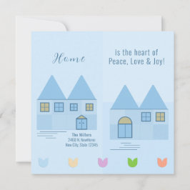 Fun Homes Tulip Flowers Housewarming Party Uitnodi Aankondiging