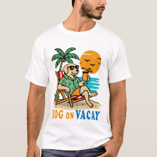 Fun Hond op Vakantie T-Shirt Schattige Zomer
