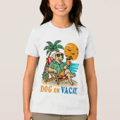 Fun Hond op Vakantie T-Shirt | Schattige Zomer (Voorkant)