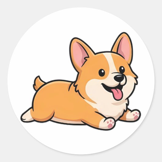 Fun Hond Ronde Sticker (Voorkant)