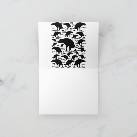 Fun Hondenliefhebber Bedankkaart (Binnen)