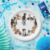Fun Hondenras Pet Animals Dog Aangepaste naam Papieren Bordje (Feest)