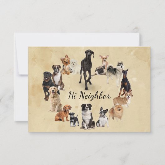 Fun Hondenras Pet Animals Dog Hartelijk dank Bedankkaart (Voorkant)