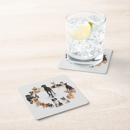 Fun Hondenras Pet Animals Dog Kartonnen Onderzetters (Insitu)