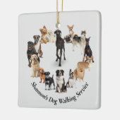 Fun Hondenras Pet Animals Dog Walking Keramisch Ornament (Links)