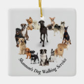 Fun Hondenras Pet Animals Dog Walking Keramisch Ornament (Voorkant)