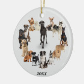 Fun Hondenras Pet Animals Dog Walking Keramisch Ornament (Links)