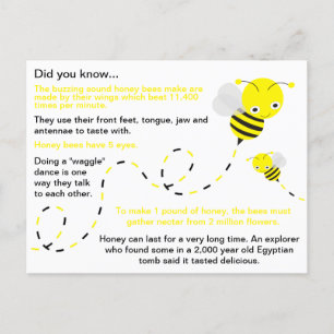 Fun Honey Bee Feiten Briefkaart