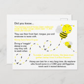 Fun Honey Bee Feiten Briefkaart (Voorkant / Achterkant)