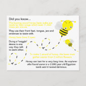 Fun Honey Bee Feiten Briefkaart (Voorkant)
