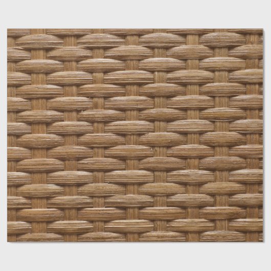 Fun Horizontal Wicker Basket Weave Cadeaupapier (Vlak)