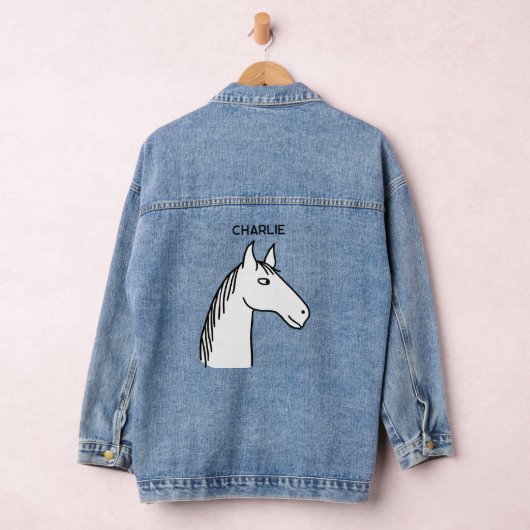 Fun Horse gepersonaliseerd Denim Jacket (Hangar)