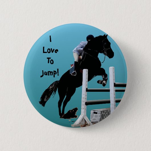 Fun Horse Jumper Ronde Button 5,7 Cm (Voorkant)