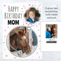 Fun Horse Mom Verjaardag Dacht Bubble Foto Wit