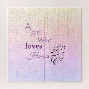 Fun Horse Paars Girly Fun Script Legpuzzel