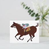 Fun Horse Racing Design Briefkaart (Staand voorkant)