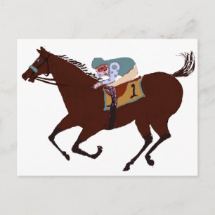 Fun Horse Racing Design Briefkaart