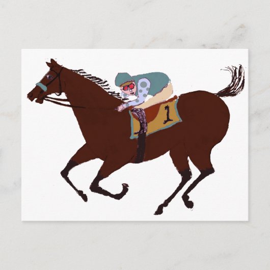 Fun Horse Racing Design Briefkaart (Voorkant)