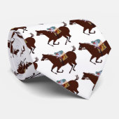Fun Horse Racing Design Stropdas (Opgerold)