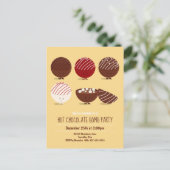 Fun Hot Chocolate Bomb Party Uitnodiging Briefkaart (Staand voorkant)