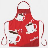 Fun Hot Chocolate Name Kerstmis Schort (Voorkant)