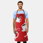 Fun Hot Chocolate Name Kerstmis Schort (Gedragen)