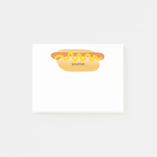 Fun Hot Dog Aangepaste naam Post-it® Notes (Voorkant)