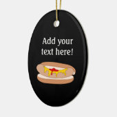 Fun Hot Dog grafische kaart voor persoonlijk gebru Keramisch Ornament (Links)