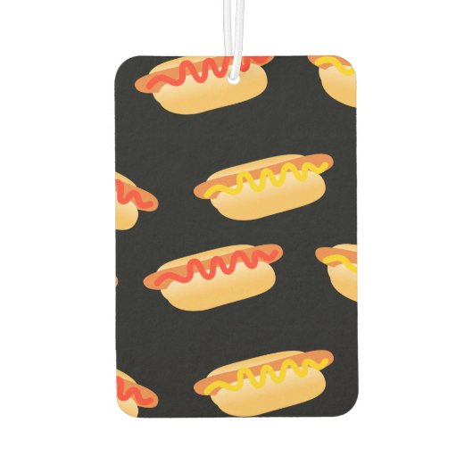 Fun Hot Dogs Pattern Luchtverfrisser (Achterkant)