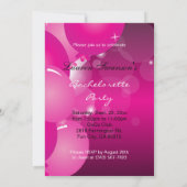 Fun Hot Pink Bachelorette Party Kaart (Achterkant)
