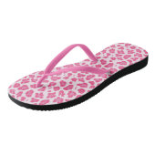 Fun Hot Pink Leopard Print Teenslippers (Schuin)