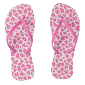 Fun Hot Pink Leopard Print Teenslippers (Voetbed)