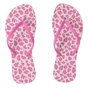 Fun Hot Pink Leopard Print Teenslippers