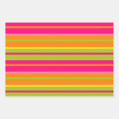 Fun Hot Pink, Roos, Sinaasappel, Lime Green en Yel Inpakpapier Vel (Voorkant 3)