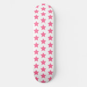 Fun Hot Pink Stars Pattern - Girls' Skateboard (Voorkant)