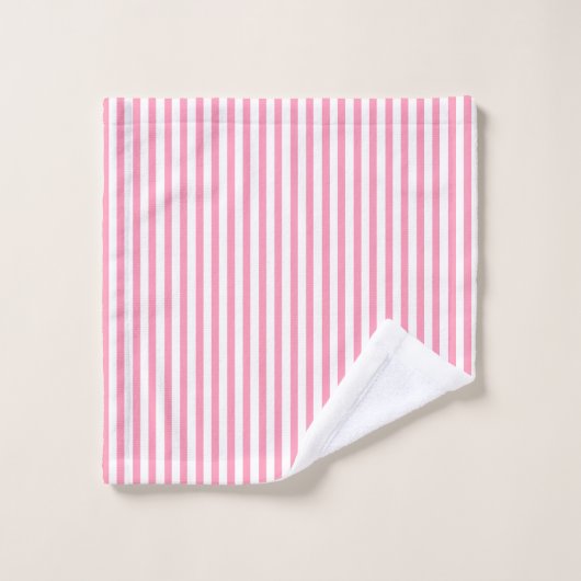 Fun Hot Pink Stripes Bad Handdoek (Wasdoekje)