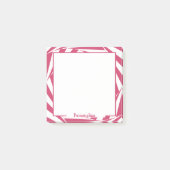 Fun Hot Pink White Optical Illutical Design Post-it® Notes (Voorkant)