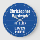 Fun Hotelier Wall Plaque Style Grote klok (Voorkant)