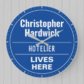 Fun Hotelier Wall Plaque Style Grote klok