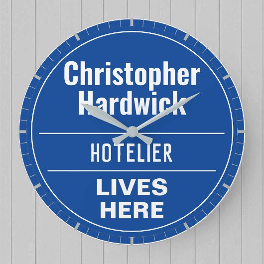Fun Hotelier Wall Plaque Style Grote klok