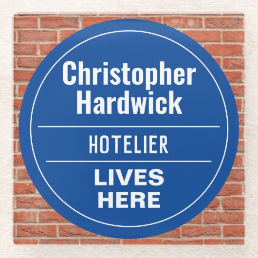 Fun Hotelier Wall Plaque Style Onderzetter (Voorkant)