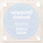 Fun Hotelier Wall Plaque Style Onderzetter Glazen Onderzetter (Achterkant)