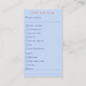 Fun house planten Care Guide Shop Bestellingen Informatiekaartje (Achterkant)