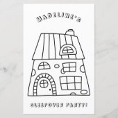 Fun House Sleepover Party Kleurplaat Pagina 2 (Voorkant)