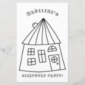 Fun House Sleepover Party Kleurplaat Pagina 8 (Voorkant)