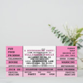 Fun Housewarming Ticket Style Uitnodiging (Staand voorkant)