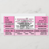 Fun Housewarming Ticket Style Uitnodiging (Voorkant)