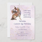 Fun Howling Good Time Coyote Verjaardagsfeest Kaart (Achterkant)