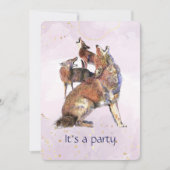 Fun Howling Good Time Coyote Verjaardagsfeest Kaart (Voorkant)