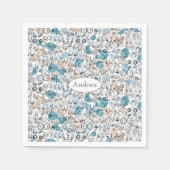 Fun humor blue mum servet (Voorkant)